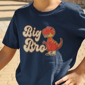 Matching Brothers Dinosaur Sibling Shirts, Big Brother Shirt For Baby Announcement, Pregnancy Reveal Little Brother Gift