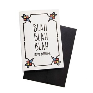 Blah Blah Blah (Joyeux anniversaire) - Carte de voeux vierge