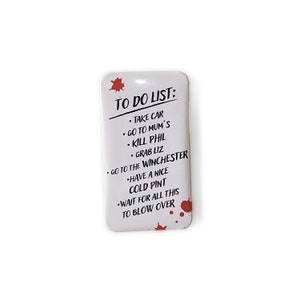 Zombie To Do List Magnet - Halloween  Fridge - Office Decor