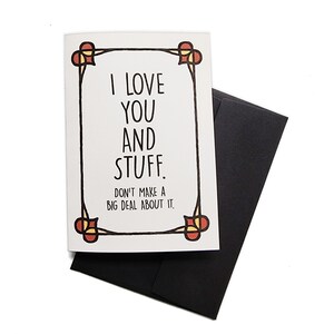 Je t'aime et carte d'objets - Carte de voeux vierge