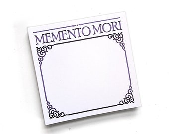 Memento Mori Small Notepad - Spooky Stationary