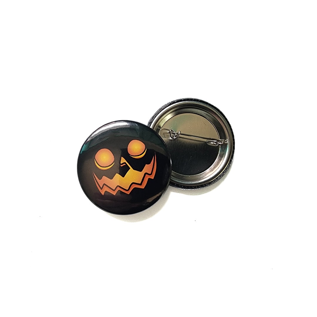 Jack O'lantern Button 1.5" - Spooky - Pumpkin - Halloween Accessory - Etsy