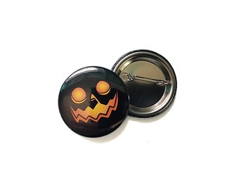 Jack O'Lantern Button 1.5" - Spooky - Pumpkin - Halloween Accessory