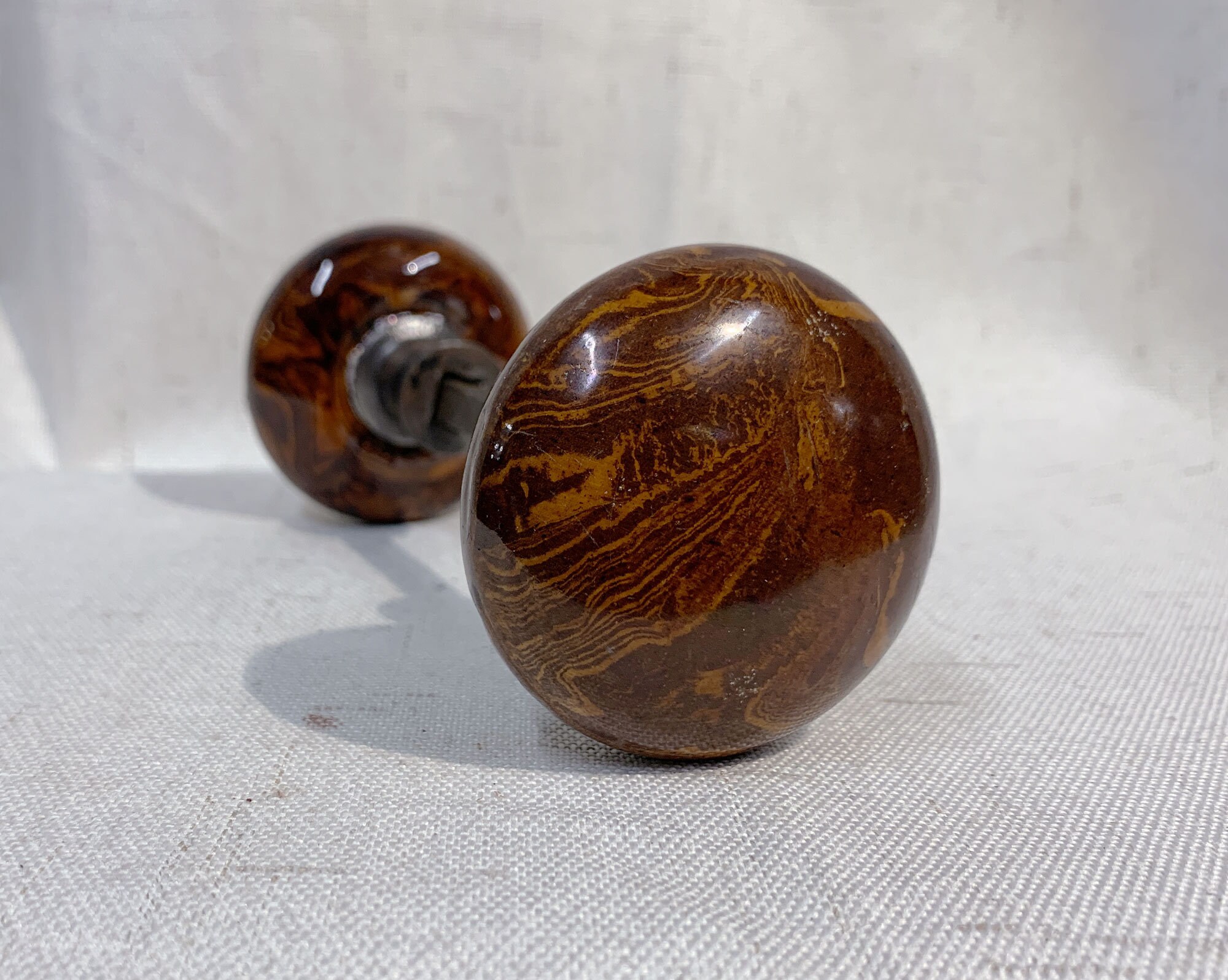 Antique 1850s Bennington Porcelain Door Knob Set 3 Available Etsy