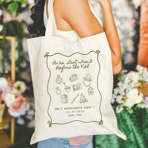 Camp Bachelorette Tote | Bachelorette Party Favors | Camp Bachelorette Stamp Tote | Bachelorette Camp Bags | Camp Bachelorette Party Bags