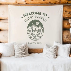 Custom Camp Bach Banner,Camp Bachelorette Decor, Camp Bach Sign, Camp Birthday Party Banner,Camping Bachelorette decor,Custom Tepestry