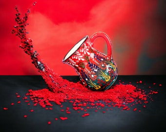 Handmade Turkish Ceramic Coffee Mug | Unique Soup Tea Cup | Artisan Pottery Drinkware | Ideal Gift