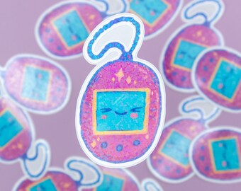 90s Nostalgia | Glitter Holographic Laminated Finish | Digital Pet Vinyl Sticker
