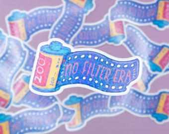 90s Nostalgia | Glitter Holographic Laminated Finish | No Filter Roll Vinyl Sticker