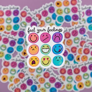 Feel Your Feelings | Stardust Glitter Laminate Vinyl Sticker