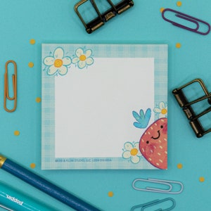 Strawberry Memo pad | Cute Memo Pad | Kawaii Strawberry | Kawaii Stationery | Notepad | cute Stationery