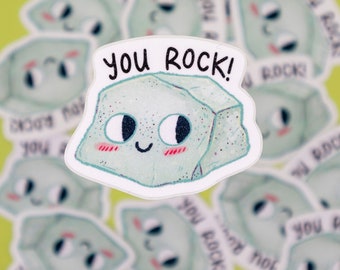 You Rock | Stardust Glitter Laminate Vinyl Sticker