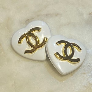 Vintage  Heart Authentic Chanel Button