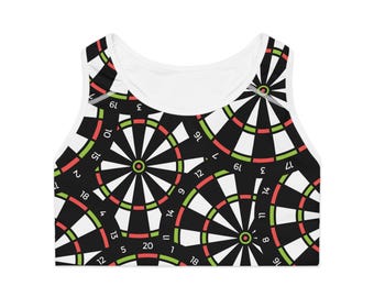 Reggiseno sportivo Dartboard: top sportivo in poliestere e spandex