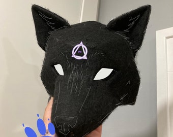 Therian Mask Base (Canine Variation) --- Wolf Mask, Therian Mask, Custom Therian Gear