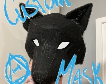 Custom Therian Mask (Canine Variation) --- Wolf Mask, Therian Mask, Custom Therian Gear