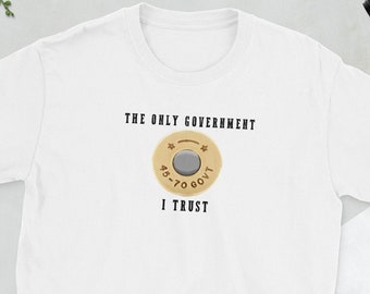 Shirt 45-70, grappig pistoolshirt, het enige shirt van de overheid waarop ik vertrouw