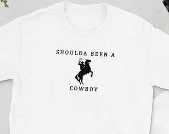 Chemise Shoulda Been A Cowboy, T-shirt Western, Chemise Toby Keith, Chemise Yellowstone, T-shirt Should've Been A Cowboy, Chemise country vintage