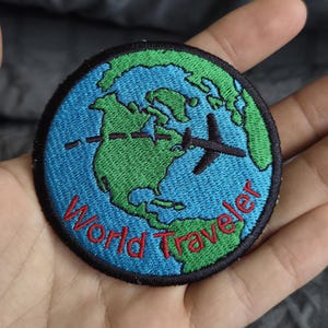 Travel Patch, World Travel Patch, World Traveler Patch, Earth Patch, Globe Patch
