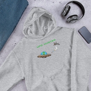 UFO Jäger Hoodie, lustiger F22 Hoodie, F22 Raptor UFO Hoodie, lustiger Luftwaffe Hoodie