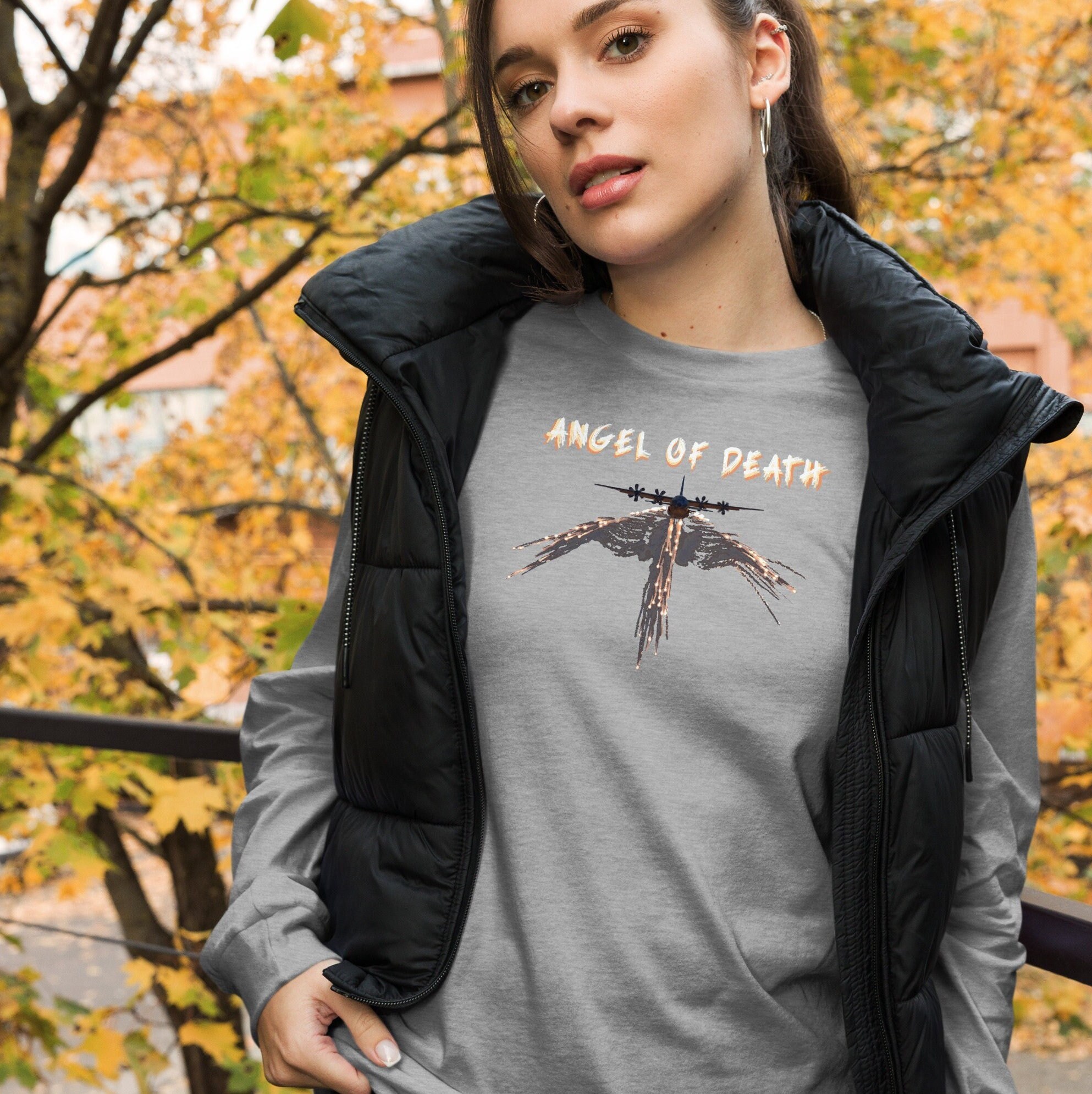 Angel of Death Shirt, AC-130 T-shirt, Air Force Long Sleeve Shirt 