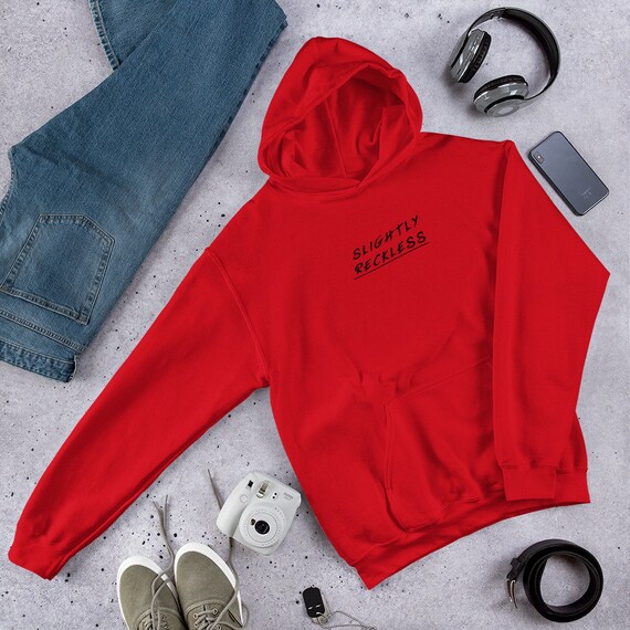 Red reckless hoodie sale