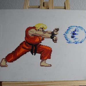 Street Fighter 2 (Various, 1991) - Ken Original Arcylic Painting Print