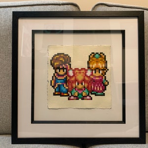 Secret of Mana (Super Nintendo, 1993) - Original Acrylic Painting on Framed Cotton Paper (16" x 16")