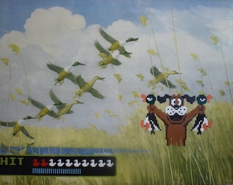 Duck Hunt (NES, 1984) - Original Acrylic Re-Painting Print