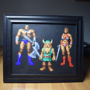 Golden Axe (Sega Megadrive, 1989) - Original Acrylbild mit Rahmen (25 x 20 cm)