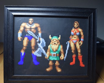 Golden Axe (Sega Megadrive, 1989) - Original Acrylic Painting Framed (10 x 8&quot;)
