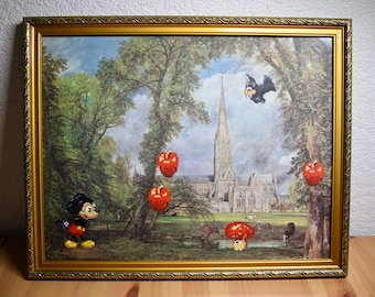 Castle of Illusion Starring Mickey Mouse (Sega Megadrive, 1990) - Original Acrylic Re-Painting Framed (13 3/4 x 11&quot;)