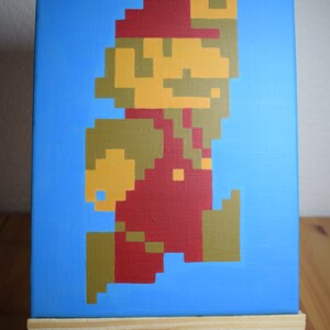 Super Mario Brothers (NES, 1985) - Mario Original Acrylic Painting Print