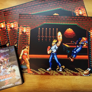 Streets of Rage 2 (Sega Megadrive, 1992) - Axl and Blaze Original Acrylic Painting Print (A5, A4 & A3)