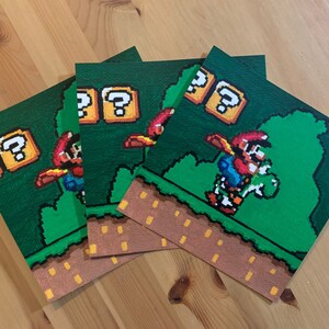 Super Mario World (Super Nintendo, 1990) - Mario & Yoshi Original Acrylgemälde Druck
