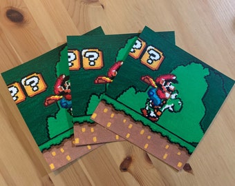スーパーマリオワールドマップ - オリジナルまたは秋風味 - Etsy