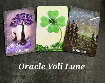 Oracle Yoli Lune, tous domaines composé de 80 cartes. Pour débutants et professionnels. Fabrication Française.