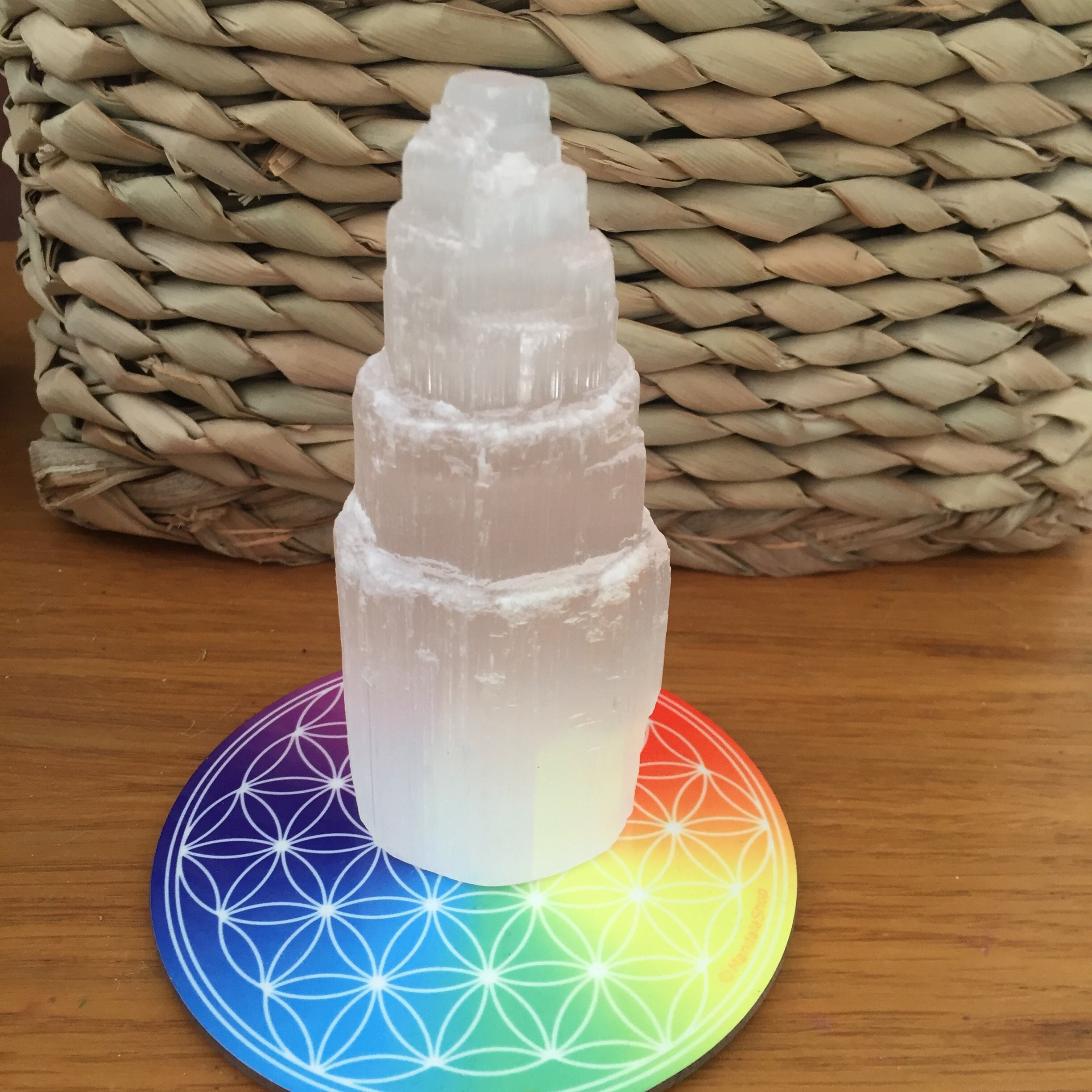 Tour Sélénite - Pierre Naturelle Lithothérapie