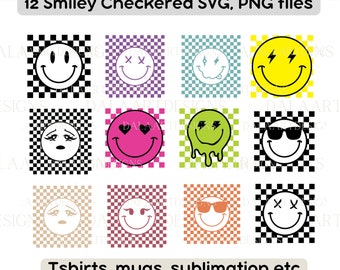 Sonrisa a cuadros svg, Paquete, Paquete a cuadros, Patrón a cuadros svg, Sonrisa svg, Checker svg, Sonrisa clipart, Sonrisa feliz png –png, svg para cricut