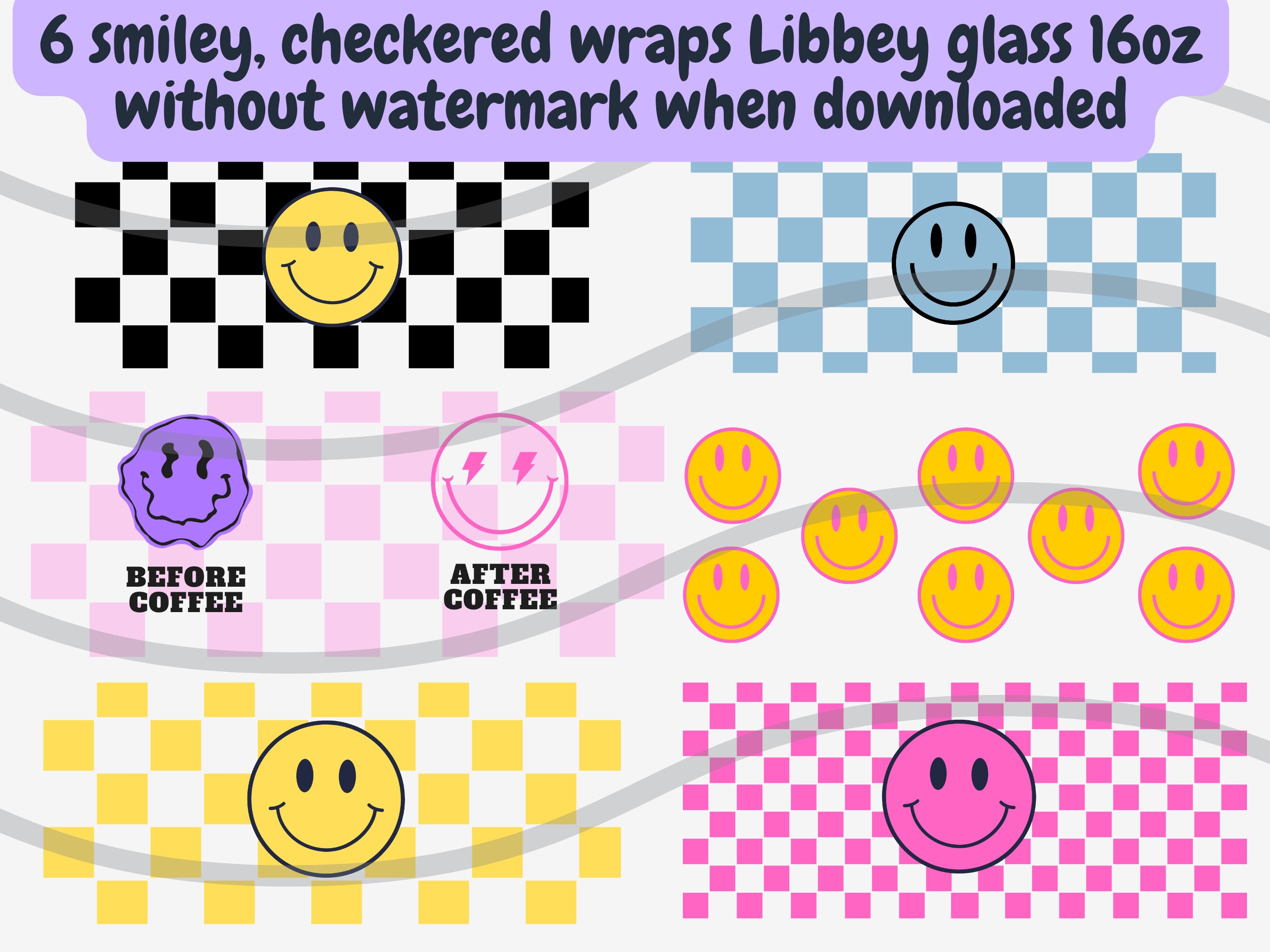 Checkered Pattern SVG, Bundle SVG, 6 Checkered Pattern, Smiley Face Svg ...