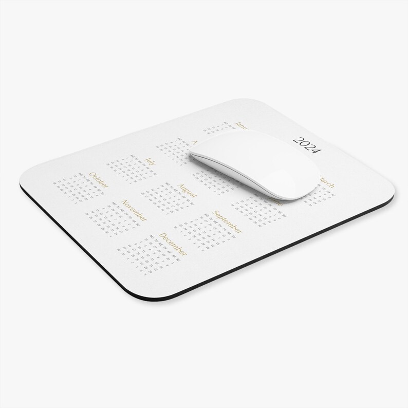 2024, Calendar, 2024 Calendar, Mouse Pad, Office Gift, Gifts for Her