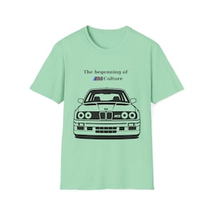 BMW E30 M3 Shirt, Classic JDM Car Graphic Tee,  Retro 80s German Car T-Shirt, M3 Enthusiast Gift,Vintage Motorsport Tee for Men