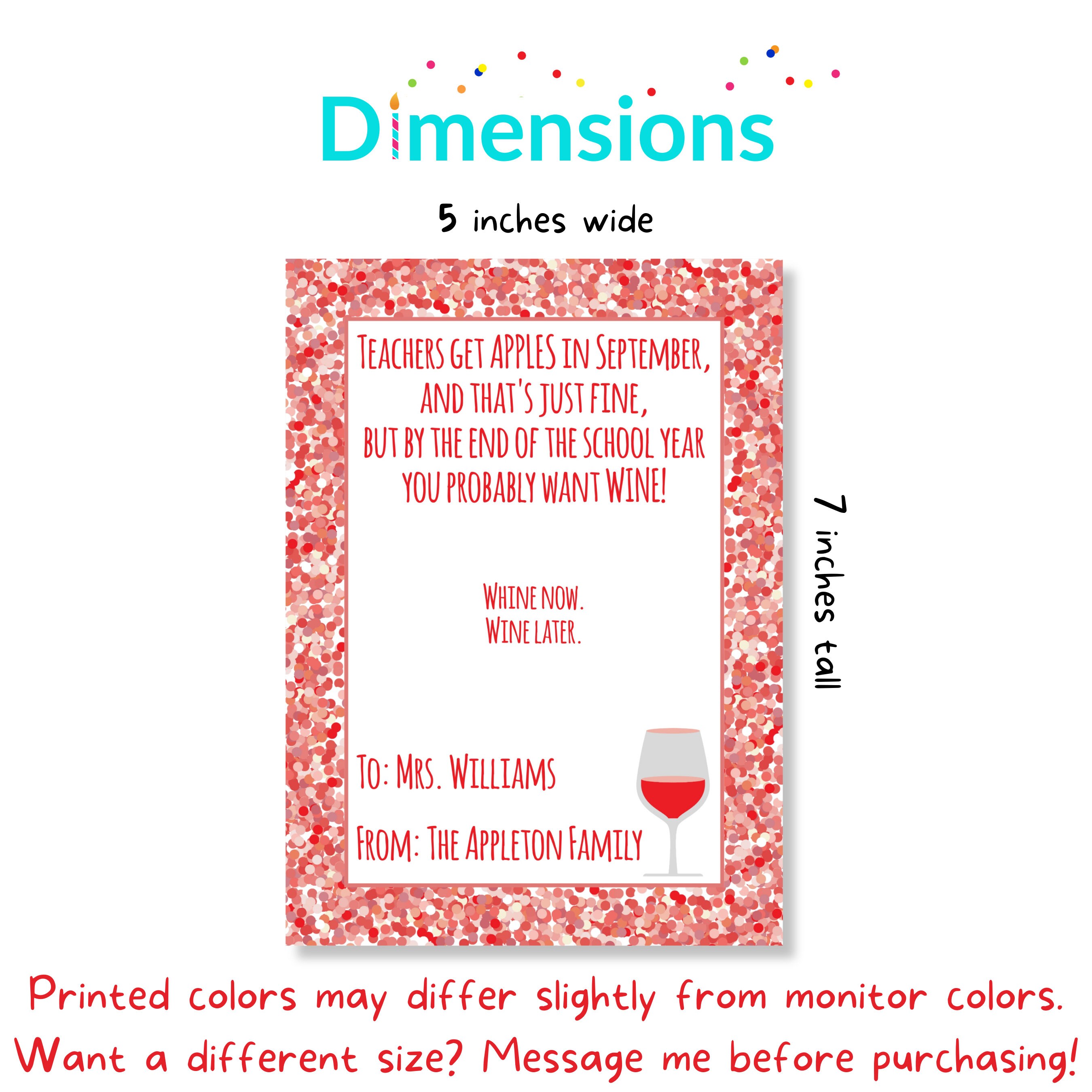 Wine Store Gift Card Holder for Teacher Appreciation Week Liquor Store