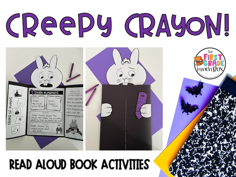 Creepy Crayon Read Aloud Activities for Kids, Reading Comprehension Etsy