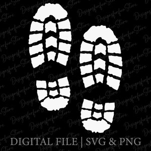 Hiking Boot Prints Svg, Png, Eps, Jpg, Instant Digital Download, Hiking ...