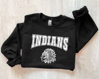 Indians Mascot Svg, Digital Download, Team Mascot Svg, Indians Svg, Game Day Svg, School Spirit, Sports Svg, Silhouette & Cricut Cut Files