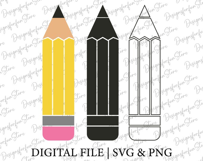 Pencil Svg Cut File Pencil Layered Cutting File Back to School ...
