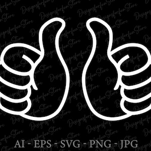 Thumbs Up Svg, Digital Download, Thumbs Svg, Thumbs Hands Svg, Double Thumbs Up Svg, I Like It Svg, Silhouette, Cricut, Svg Cut File