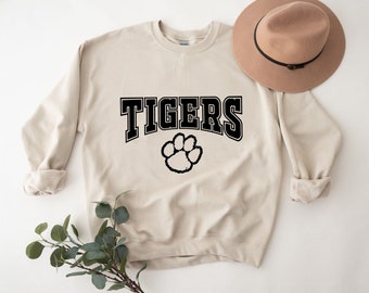 Tigers Mascot Svg, Digital Download, Team Mascot Svg, Tigers Svg, Game Day Svg, School Spirit, Sports Svg, Silhouette & Cricut Cut Files