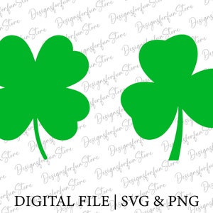 Clover Svg, Digital Download, Shamrock Svg, Four Leaf Clover Svg, St Pattys Day Svg, Silhouette, Three Leaf Svg, St Patricks, Svg Cut File